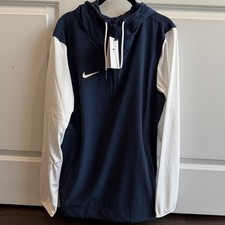 Nike Quarter Zip Hoodie Navy Blue White NWT Men s Medium FJ9536-422