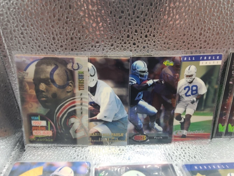 ALL Marshall Faulk Rookie 69 Card Lot Colts Jersey HOF - Read for Details - Image 2 of 4
