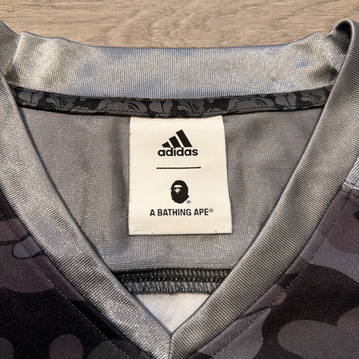 Adidas x A Bathing Ape BAPE Football Jersey #93 Black Camo