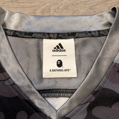 Adidas x A Bathing Ape BAPE Football Jersey #93 Black Camo