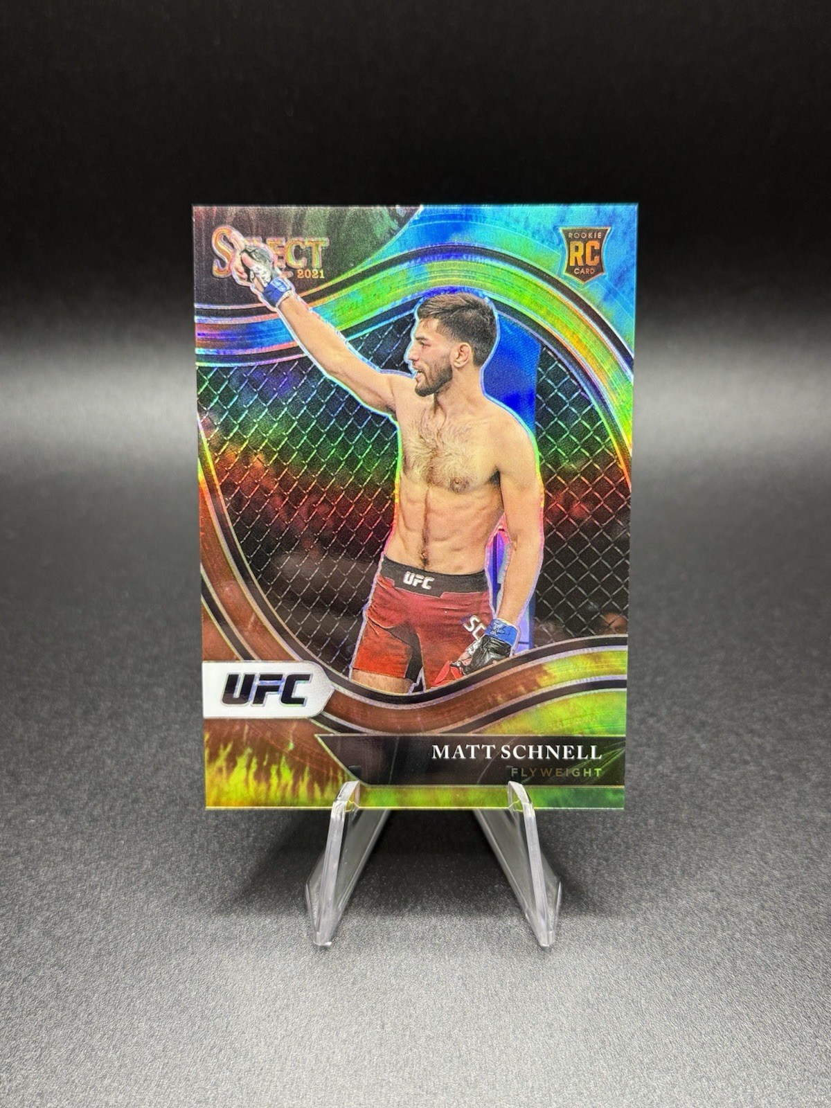2021 Panini Select UFC - Octagonside Tie-Dye Prizm #275 Matt Schnell /25 (RC)