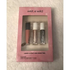 Wet N Wild Liquid Catsuit High Shine Lip Color Trio Gift Set Lipstick NEW!
