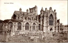 Vintage Melrose Abbey Postcard British Manufacture Valentine's Series