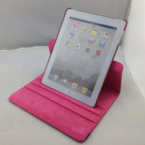 New iPad 3 / IPAD 2 360 Rotating Magnetic Leather Red Case Stand + 1 Free Stylus - Image 2 of 2