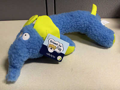 Quality  Elephant Stuffed Pet Dog Plush Toy Blue **16'' Long**