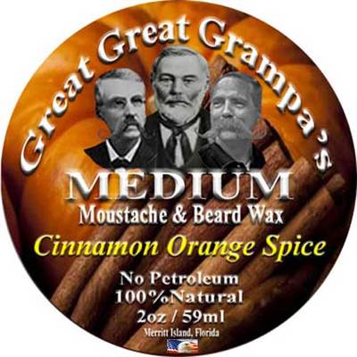 Cinnamon Orange Spice - Moustache & Beard Wax - Mild, Medium or Extreme Hold