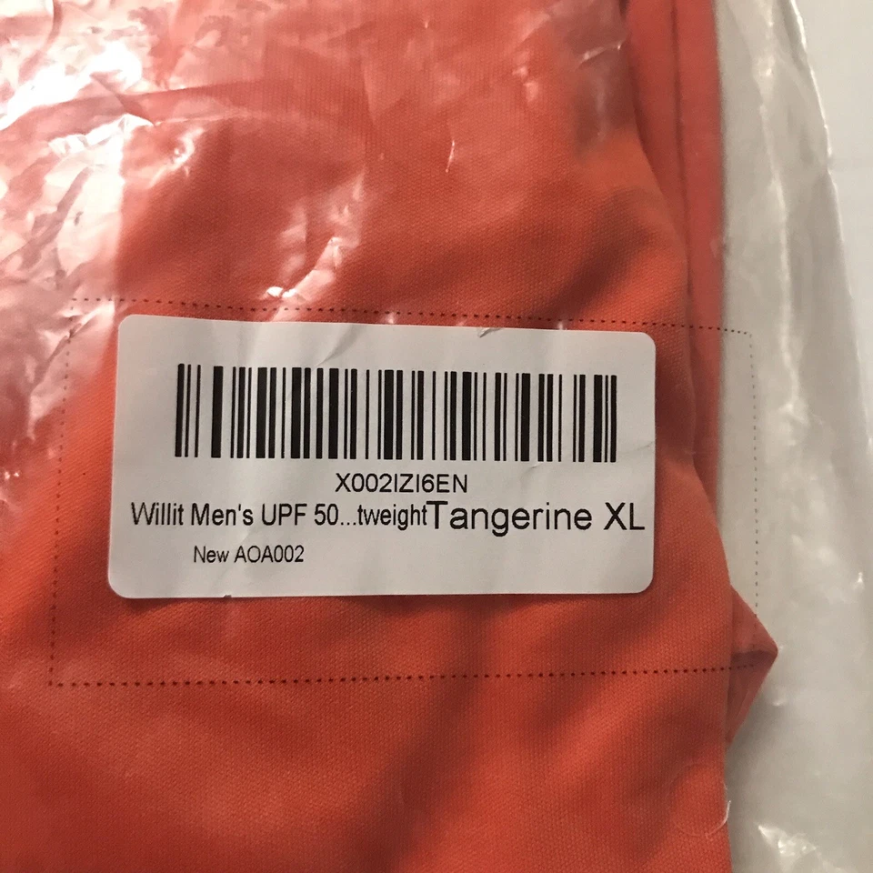 Camisa de manga larga Willit para hombre UPF 50 mandarina talla XL Foto 2 de 4