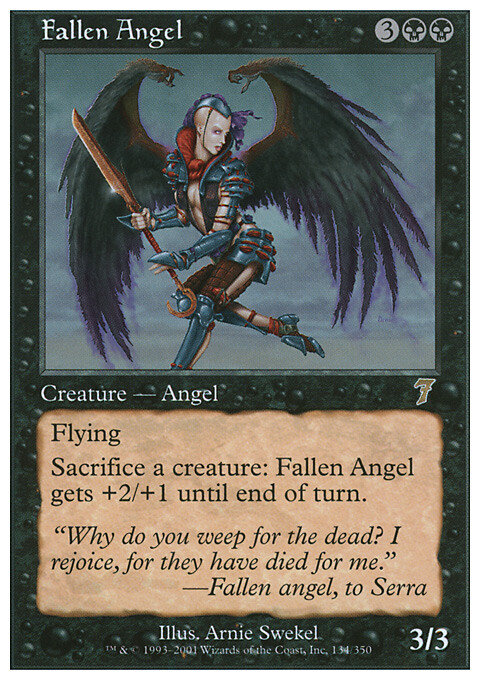 MTG Magic the Gathering Fallen Angel (134/354) Seventh Edition LP
