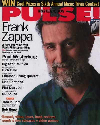 PULSE Magazine 08/1993 Frank Zappa Paul Westerberg Dick Dale Lisa Germano Rare - Bild 1 von 2