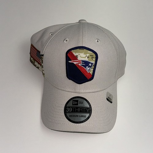 New England Patriots New Era NFL Flag SALUTE TO SERVICE 39THIRTY Beige Hat - Picture 4 of 6