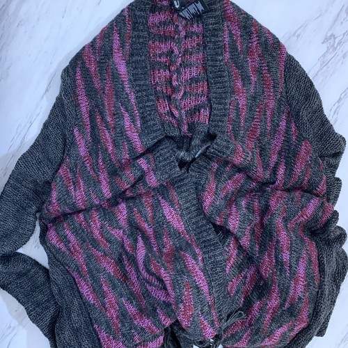 FOREVER 21 On The Range Fringe Tassel Geometric Cardigan S ASO Hayley Marshall - Picture 9 of 11