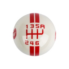 For Ford Mustang Shelby Gt500 Stick Shift Knob 6 Speed-r Lever Resin White-red