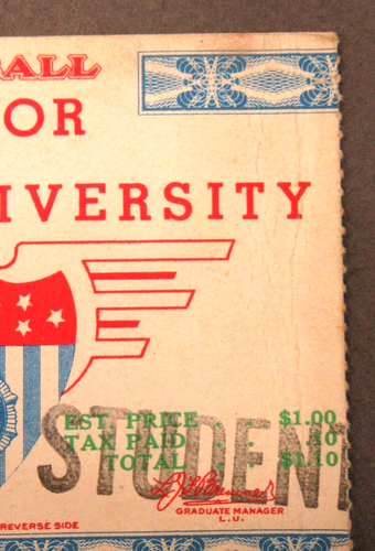 1938 BAYLOR vs LOYOLA football ticket - Afbeelding 2 van 4