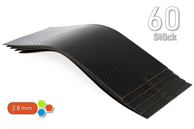 60 Bitumen 250 x 100 x 2,8mm Antidröhn Matten 1,5m² Dämmung Schalldämmung -B2829