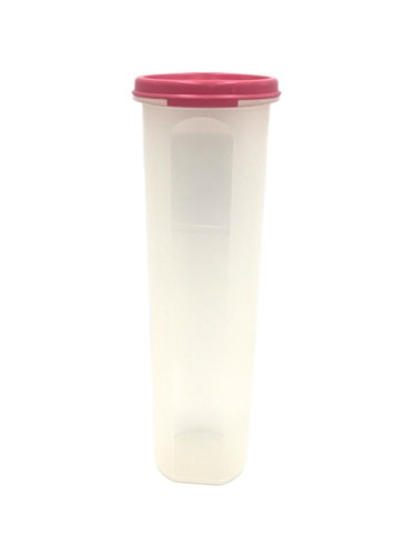 Vintage Tupperware 1661-8 #5 Spaghetti Keeper Pink Lid 4 3/4 Cups 11" Made USA.