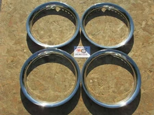 14" Standard Width Triple Chrome Plated STAINLESS Steel Trim Rings -4- A6137