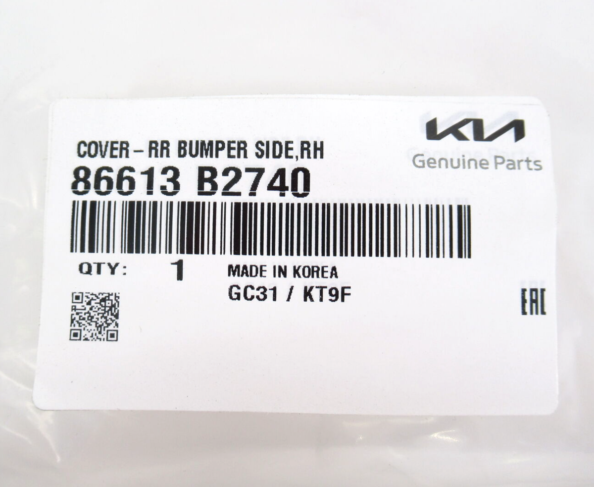 Genuine OEM Kia 86613 B2740 Passenger Right Rear Bumper Lower