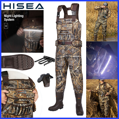 HISEA Waterproof Neoprene Chest Wader 800G Insulated Bootfoot Fishing Hunting