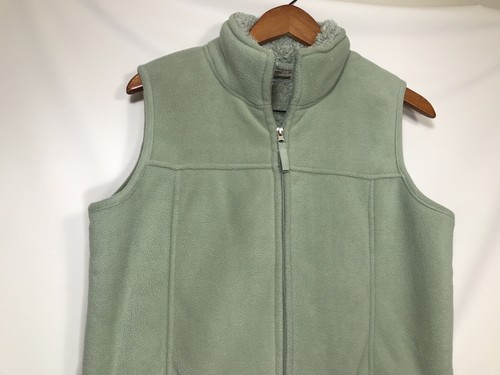 2 Jane Ashley Women's Pink And Green Fleece Sherpa Lined Full Zip Vest Size PL - Picture 9 of 11