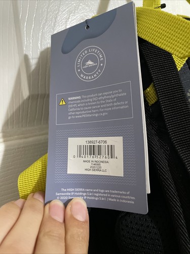 High Sierra Pathway 2.0 Youth 50L In Splatter Print Black Yellow Hiking Backpack - Picture 3 of 5