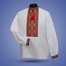 Ukrainian embroidered shirt for man, sorochka, vyshyvanka of cotton