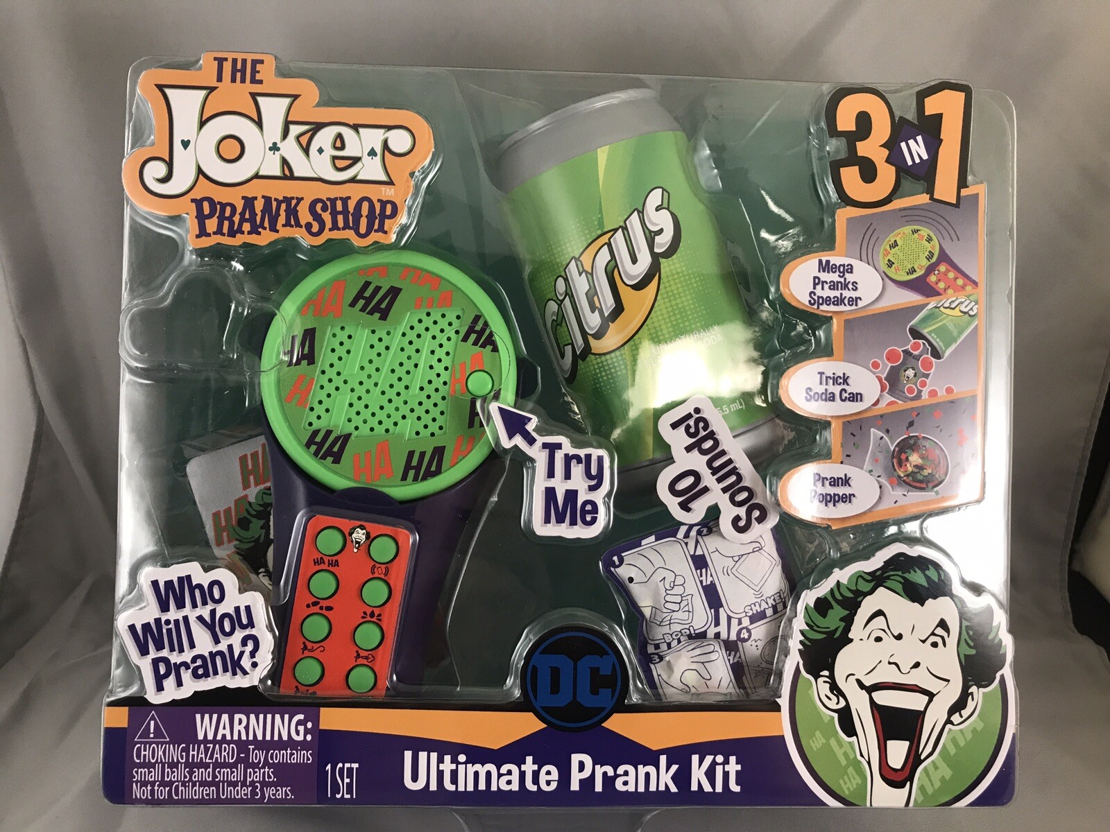 The Joker Prank Shop - DC Comic - Ultimate Prank Kit (3 in 1) 2019 Sealed Batman