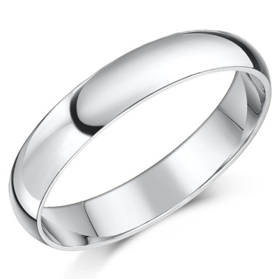 Palladium Ehering Band schwer D Form 4 mm Ring 950 massiv Palladium