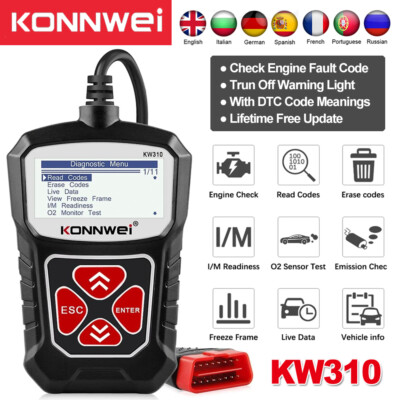 KONNWEI KW310 KFZ OBD2 Diagnosegerät Auto Scanner MotorFehler Auslesegerät