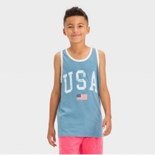 Boys' Graphic 'USA' Tank Top - art class  Blue S 6/7