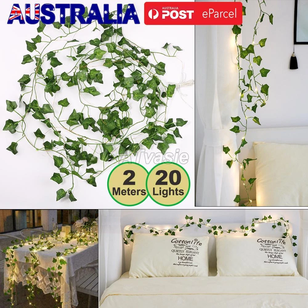 Artificial ivy garland with cheap lights