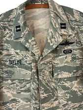 US Air Force Men's 42 Utility Jacket Digital Camouflage Button Front Long Sleeve