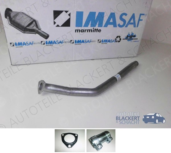 Imasaf Auspuff Hosenrohr+Anbauteile für Audi A4+Avant 1.9 TDI Quattro 2001-2004-image