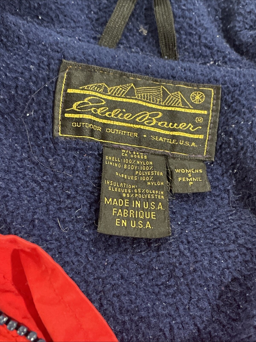 ジャケット・アウター Eddie Bauer 80sWarmUpJacket Made in USA. VTG 80s 90s Eddie Bauer Goose Down Puffer Jacket Adult XL Orange
