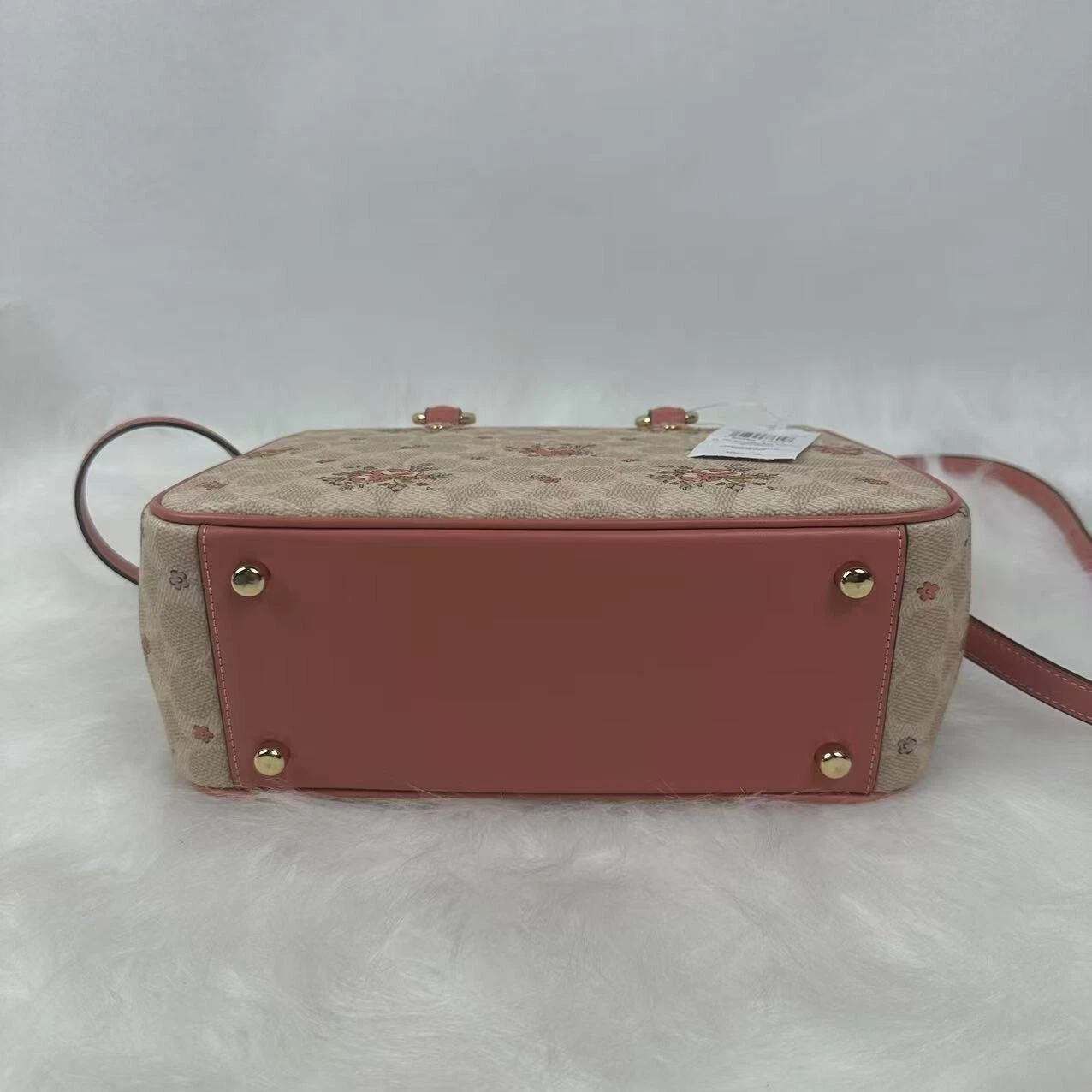 Borsa Coach Savannah piccola tracolla firma tela stampa floreale CAL35