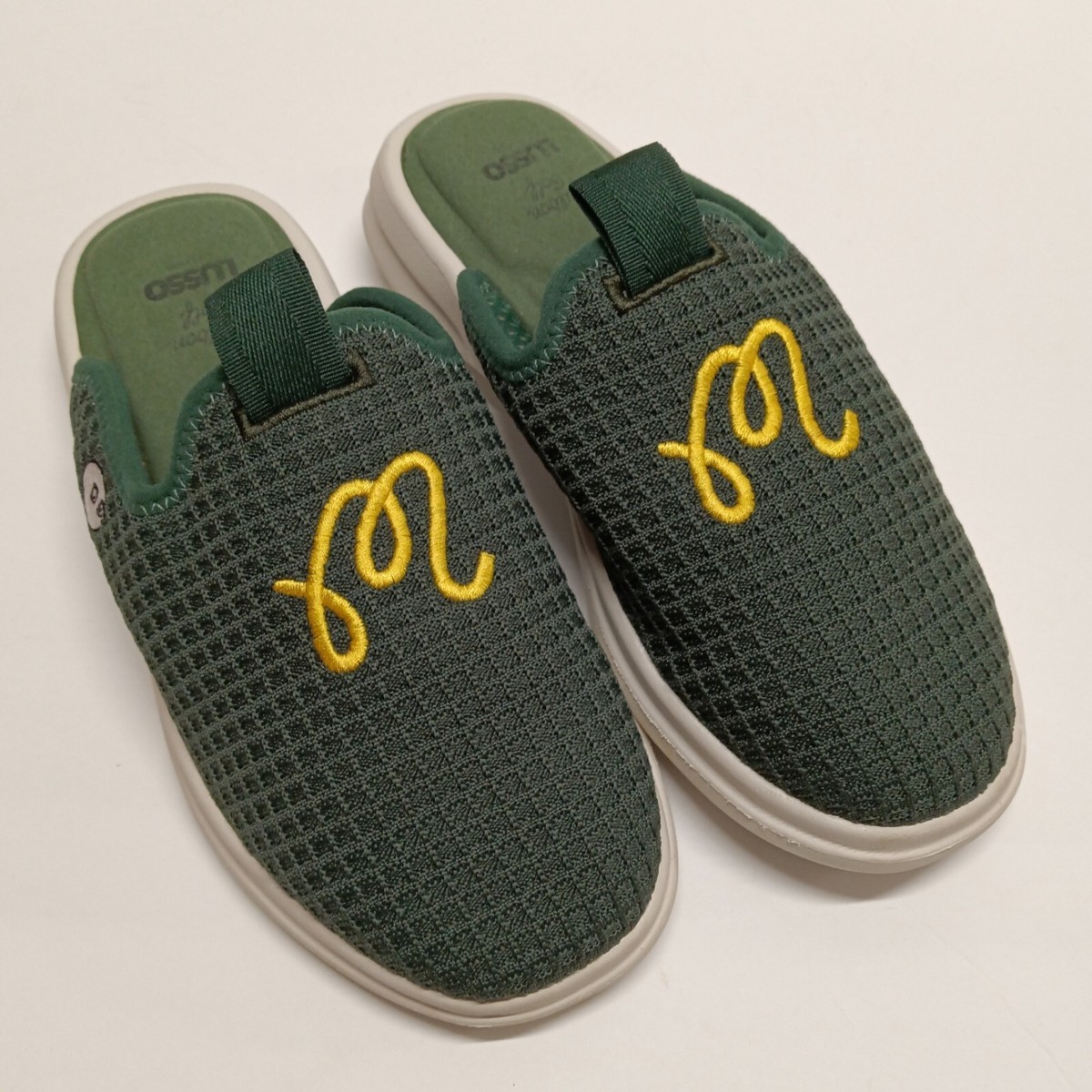 ■■Malbon Golf■■MALBON X LUSSO Pelli Slide 男女兼用♪ Malbon x Lusso Cloud Golf Unisex Pelli Slippers Dark Green