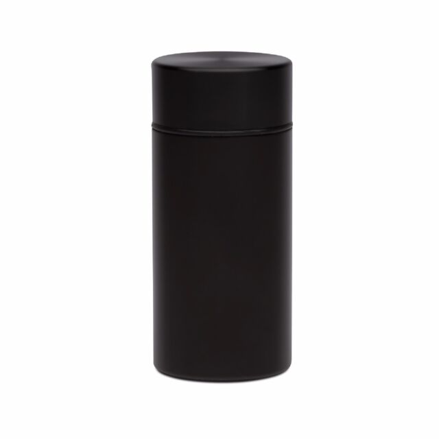 Stash Jar Aluminum Airtight Waterproof Seal Herb  Metal Storage Container-Black