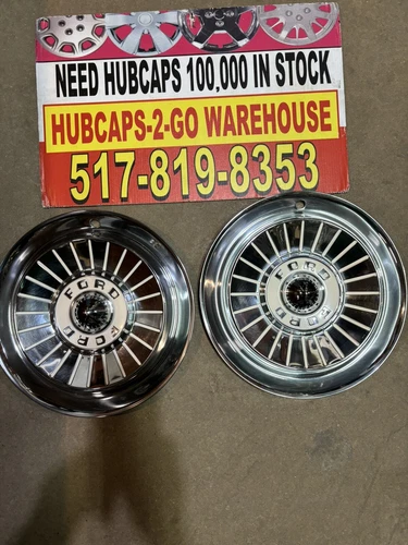 1957 Ford  Ranchero Thunderbird New Old Stock 14” Hubcap Convertible  Oem Set 2