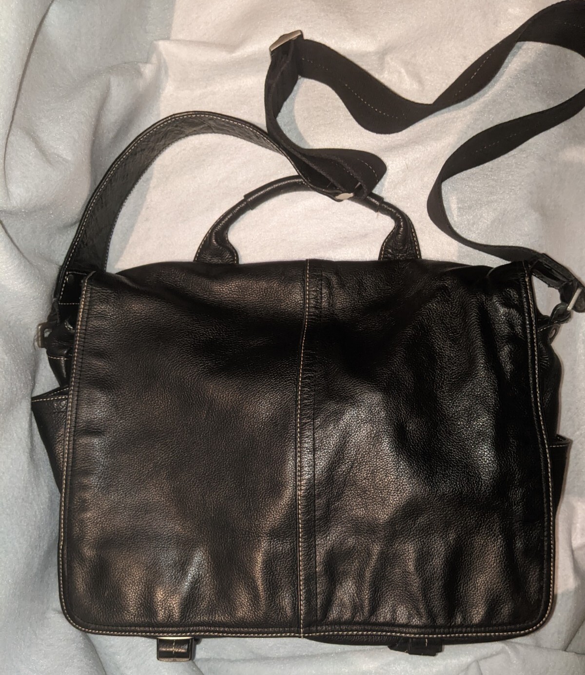 Ameri Leather Briefcase Satchel Messenger Laptop … - image 2