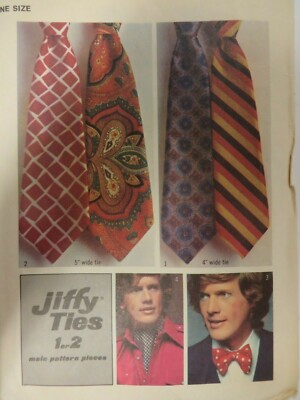 Vintage 70's Simplicity WIDE TIES 4