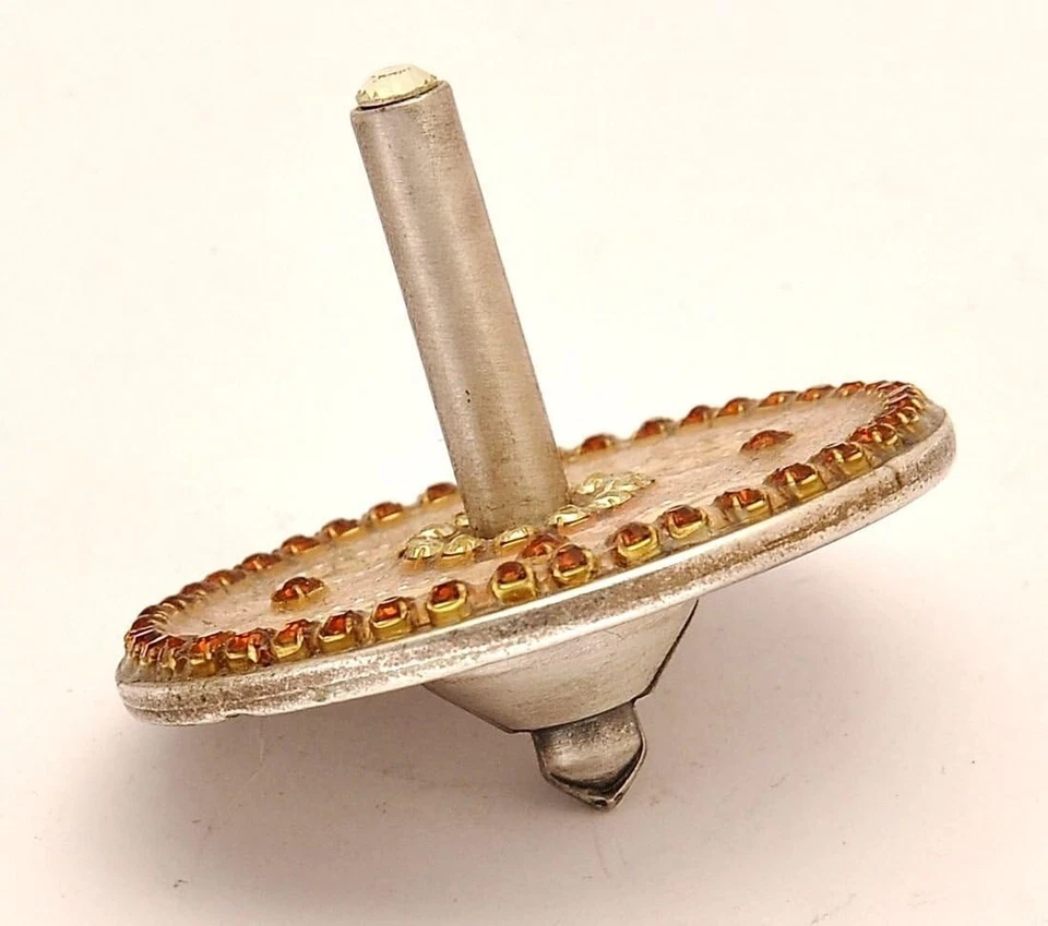 Dreidel in alluminio da collezione fatto a mano da Iris Art - Immagine 2 di 2