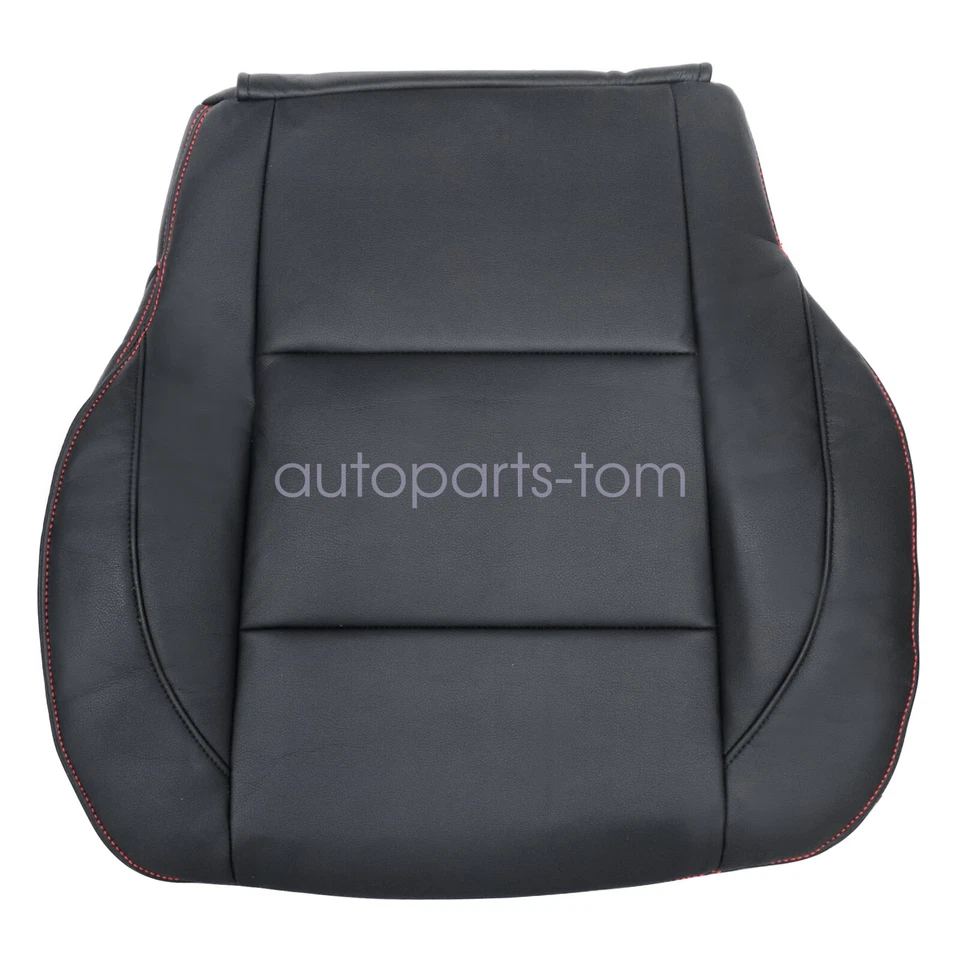 Cubierta de asiento inferior negra con costura roja para Nissan Titan 2011 2012 2013 Foto 2 de 4