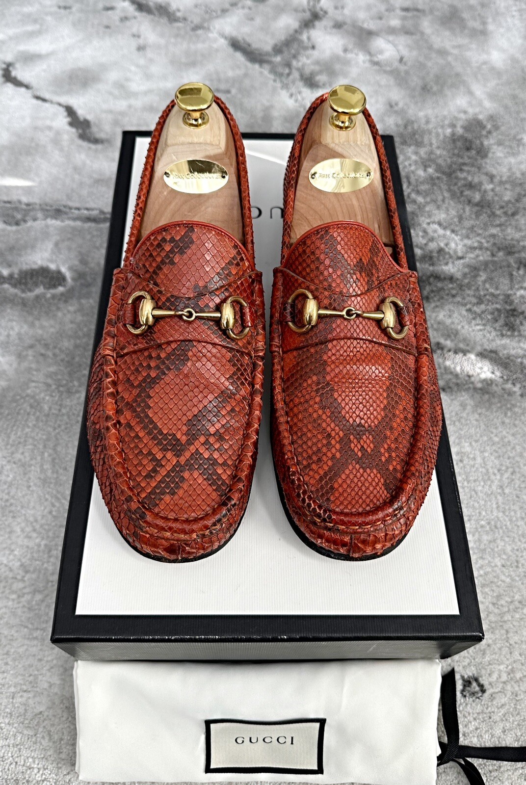 Authentic Gucci 1953 Python Leather Mens Horsebit… - image 1