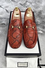 Authentic Gucci 1953 Python Leather Mens Horsebit Loafer US8 Gucci/UK7.5 EU41.5