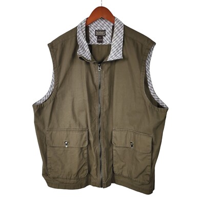 C.E. Schmidt Workwear Vest 2X Brown Canvas Sleeveless Chore Utility Men Jacket