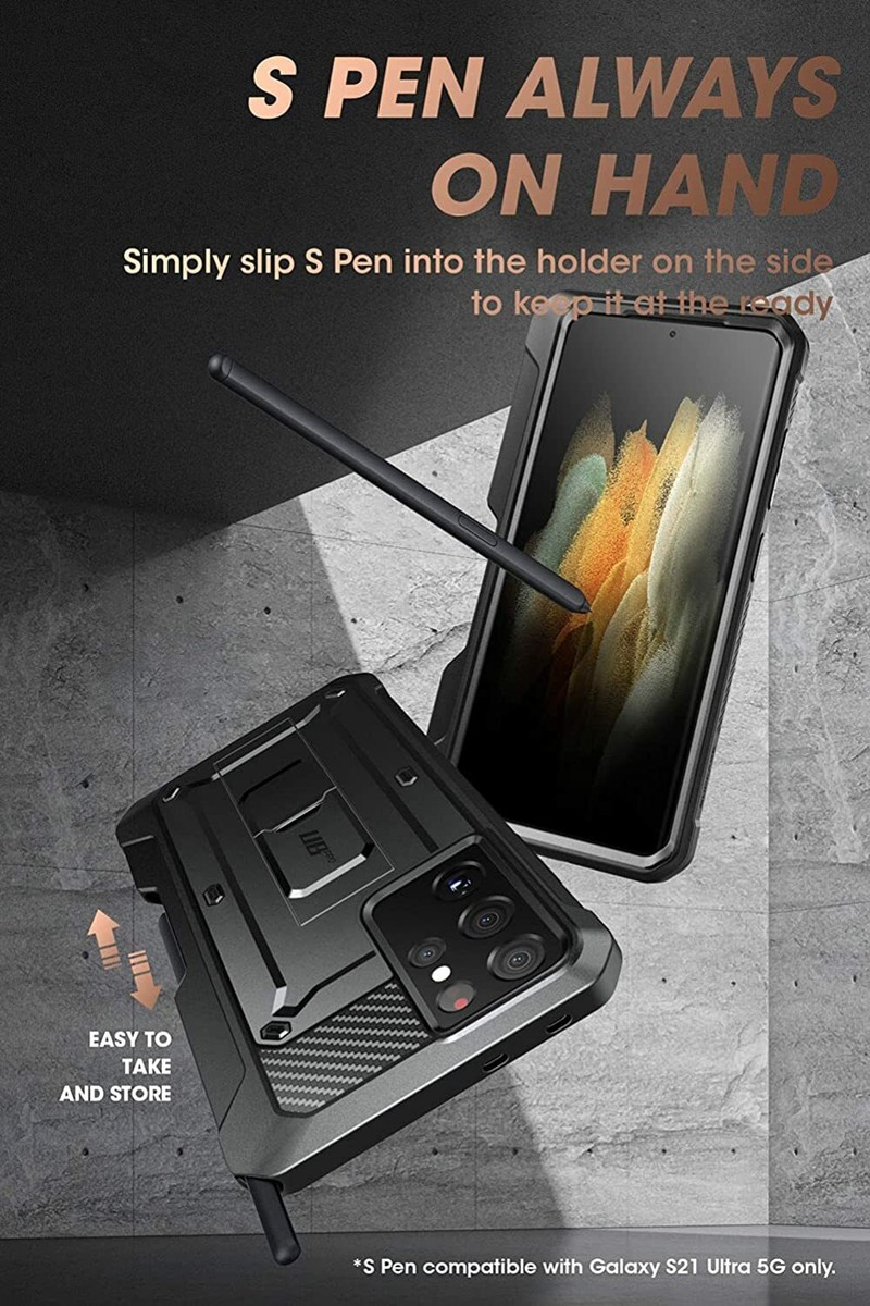 For Samsung Galaxy S21 Ultra 5G, SUPCASE Stand Case Rugged Cover