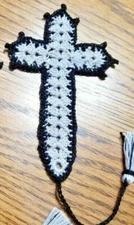 Gray & Black Cross Bookmark