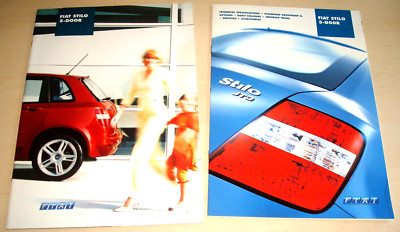 FIAT STILO 5-TÜRER UK VERKAUFS- UND TECHNISCHE PROSPEKTE JAN/FEBRUAR 2002 NEU, ALTER BESTAND