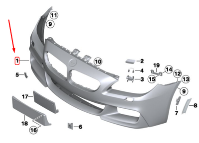 OEM BMW 6 Gran Coupe F06 Front M Bumper 51118068940 8068940  