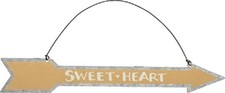 NEW Metal Arrow "SWEET HEART" Tin Ornament/Sign Primitive/Country/Vintage/Love