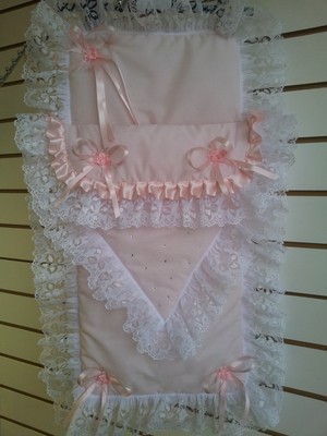 white leather pram with crystals